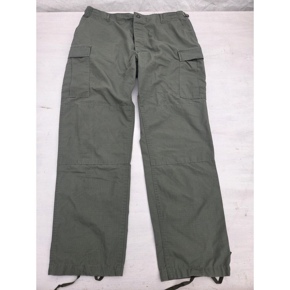Propper Mens Green Cotton Combat Cargo Trousers 40x33 VTG Ripstop